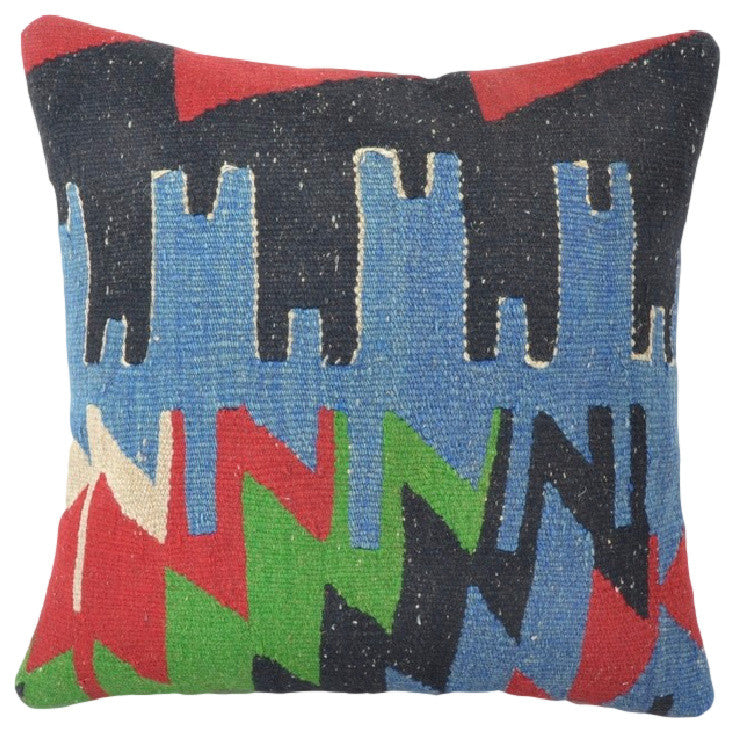 Bold Geometric Kilim Pillow Cover