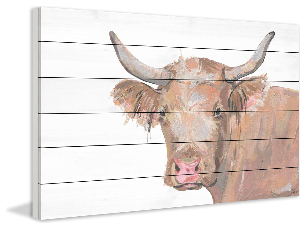 "Really " Painting Print on White Wood, 45"x30"