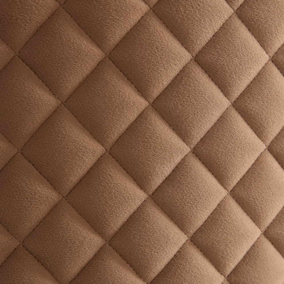 Ariana Velvet Accent Chair, Caramel/Gold