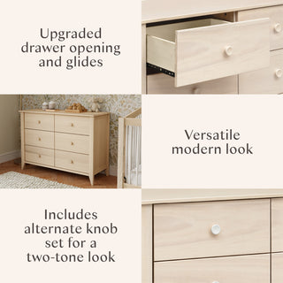 Sprout 6-Drawer Double Dresser, Washed Natural
