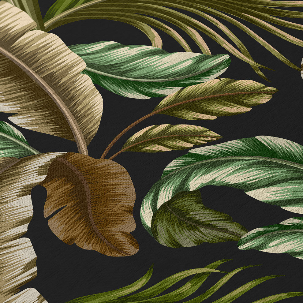 Indoor/Outdoor Tropics TC1 Black Machine Washable 3' x 5' Rug
