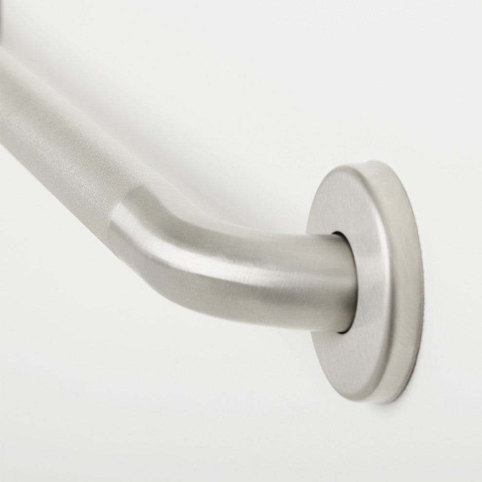36" Stainless Steel Wall Mount Peened Bathroom Shower Grab Bar with Satin Ends