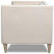 James 74" Modern Tufted Tuxedo Sofa, Sky Neutral Beige Polyester