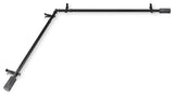 Cedar 13/16 inch Single Corner Window Curtain Rod, Black, 48-84"