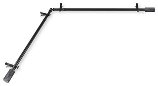 Cedar 13/16 inch Single Corner Window Curtain Rod, Black, 48-84"