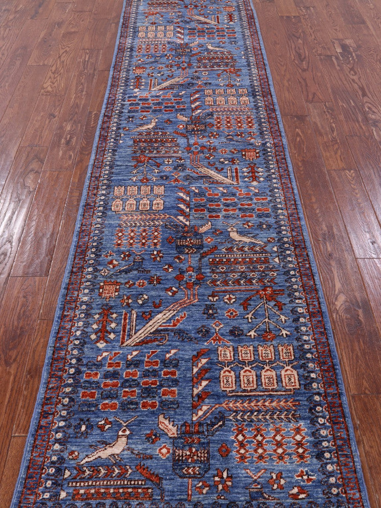 Runner Persian Fine Serapi Hand Knotted Rug 2' 8" X 12' 3" - Q12897