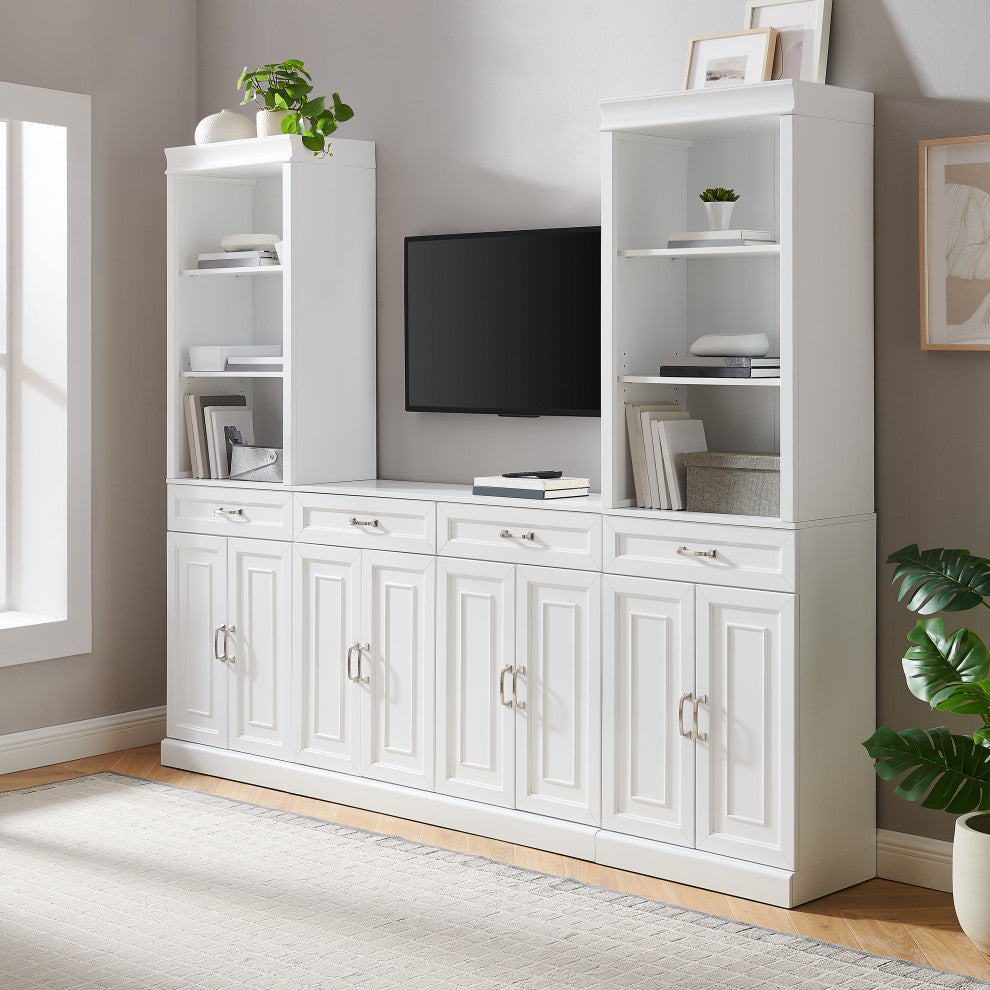 Stanton 3, Piece Sideboard, Storage Bookcase Set, Sideboard, 2 Bookcases