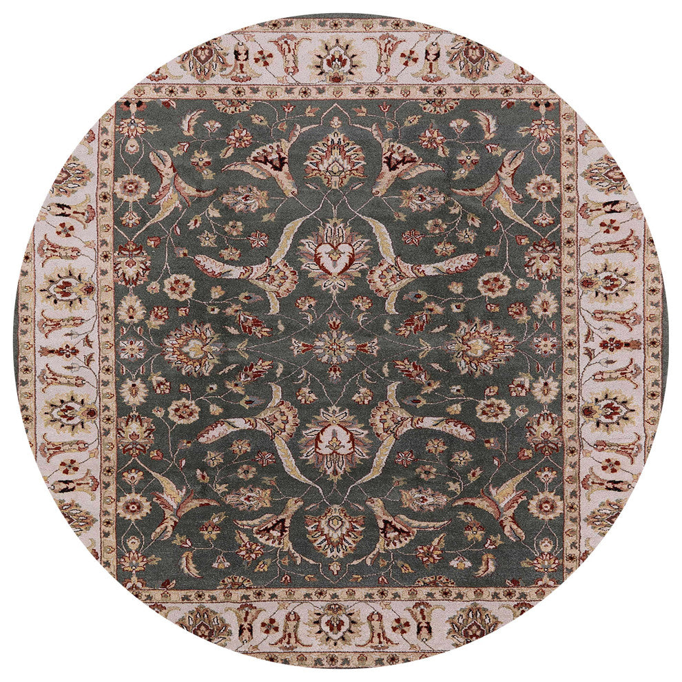 Ahgly Company Indoor Round Mid-Century Modern Area Rugs, 3' Round