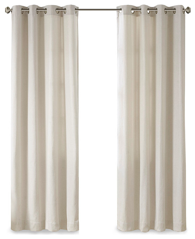 Madison Park Englewood Heather Window Curtain, Beige