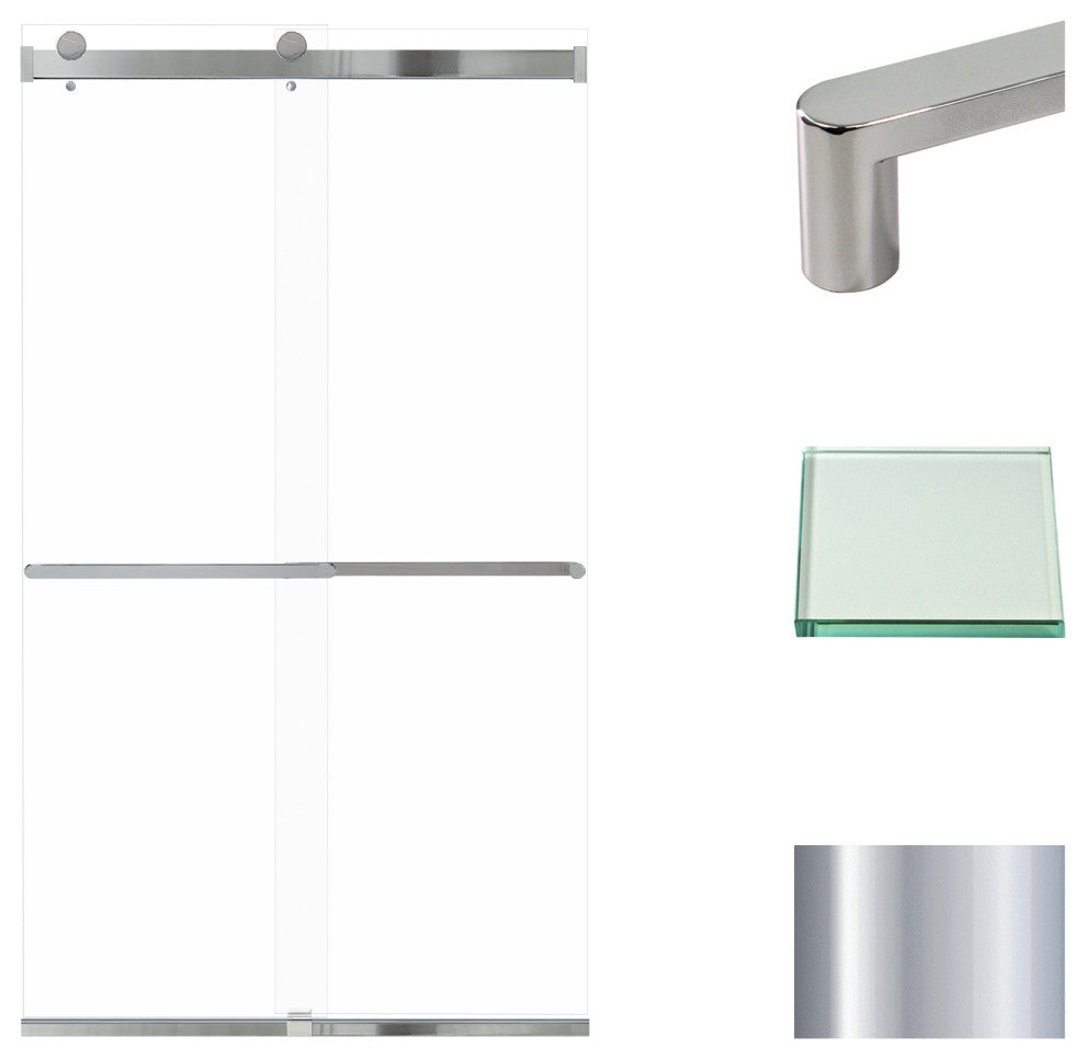 Transolid Brianna 48" W x 80" H Frameless Sliding Shower Door