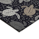 Indoor/Outdoor Seabreeze SZ13 Black Machine Washable 8' x 8' Round Rug