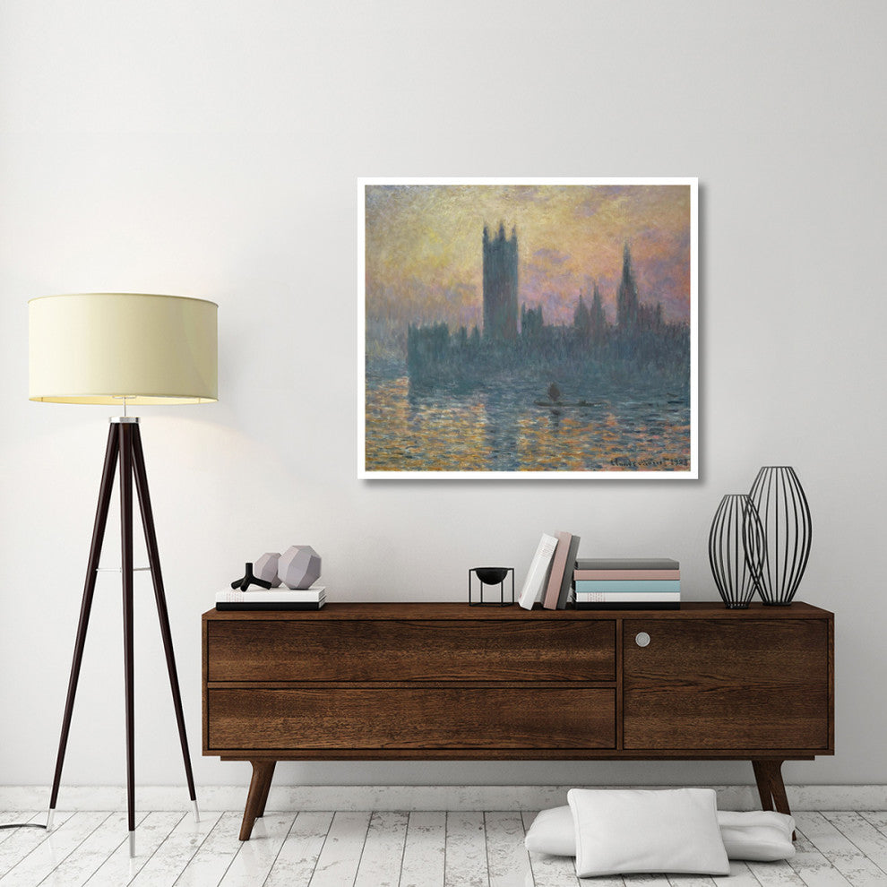 "The Houses of Parliament, Sunset, 1903" Print by Claude Monet, 46"x41"