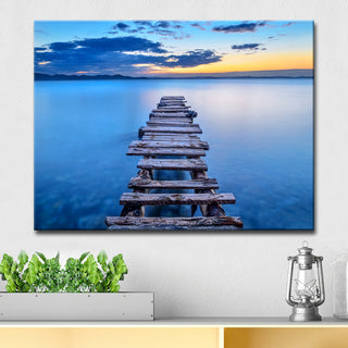 Ready2HangArt 'Pier' Wrapped Canvas Wall Decor, 16"x12"