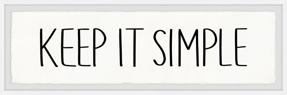 "Keep It Simple II" Framed Painting Print, 45x15