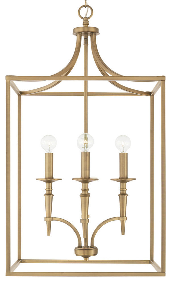 Capital Lighting 542641 Abbie 4 Light 18"W Pendant - Aged Brass