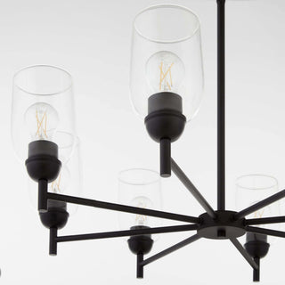 Quorum International 6112-8 Providence 8 Light 32"W Chandelier - Matte Black
