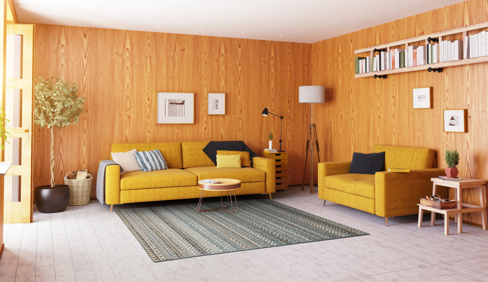 Brighton 8570-5032 Area Rug, Beige And Blue, 7'10"x10'10"