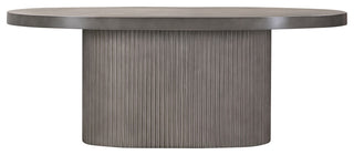 Wave Oval Dining Table, Gray Concrete