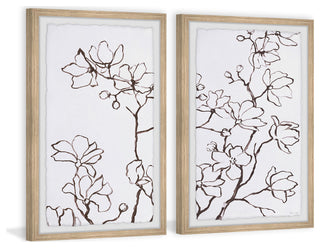 Flowery Branches Diptych, 2-Piece Set, 12x18 Panels