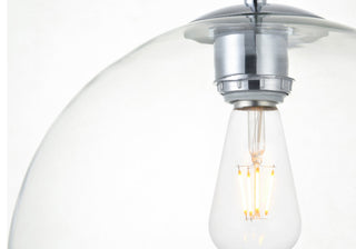 Elegant Lighting LD2224 Baxter 12"W Pendant - Black / Clear