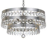 Crystorama Lighting Group 6106 Perla 5 Light 22"W Crystal - Antique Silver