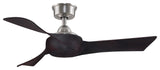 Fanimation Wrap Custom Ceiling Fan Brushed Nickel/Dark Walnut, 44"