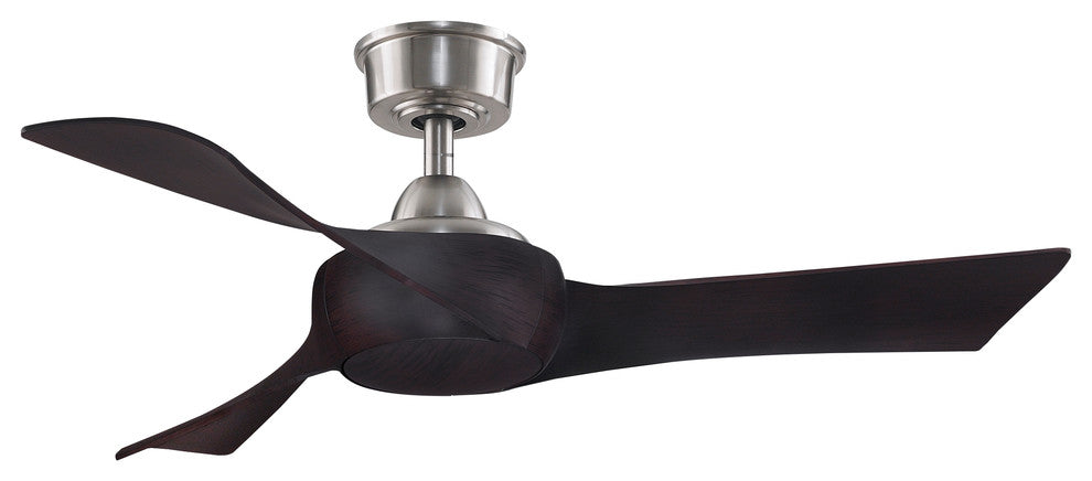Fanimation Wrap Custom Ceiling Fan Brushed Nickel/Dark Walnut, 44"
