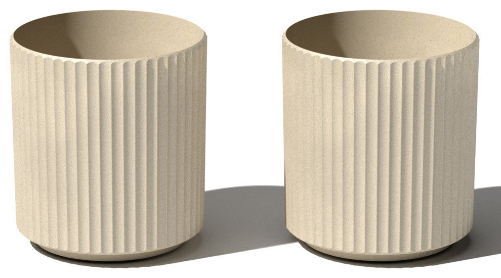 Veradek Demi Series Planter, Sand, 12", 2 Pack