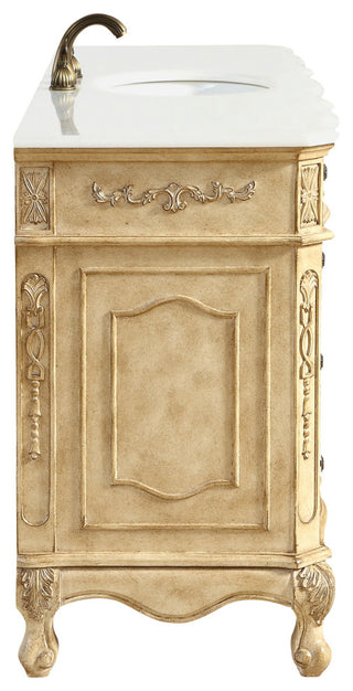 Bathroom Vanity, Antique Beige, 60", Single Sink