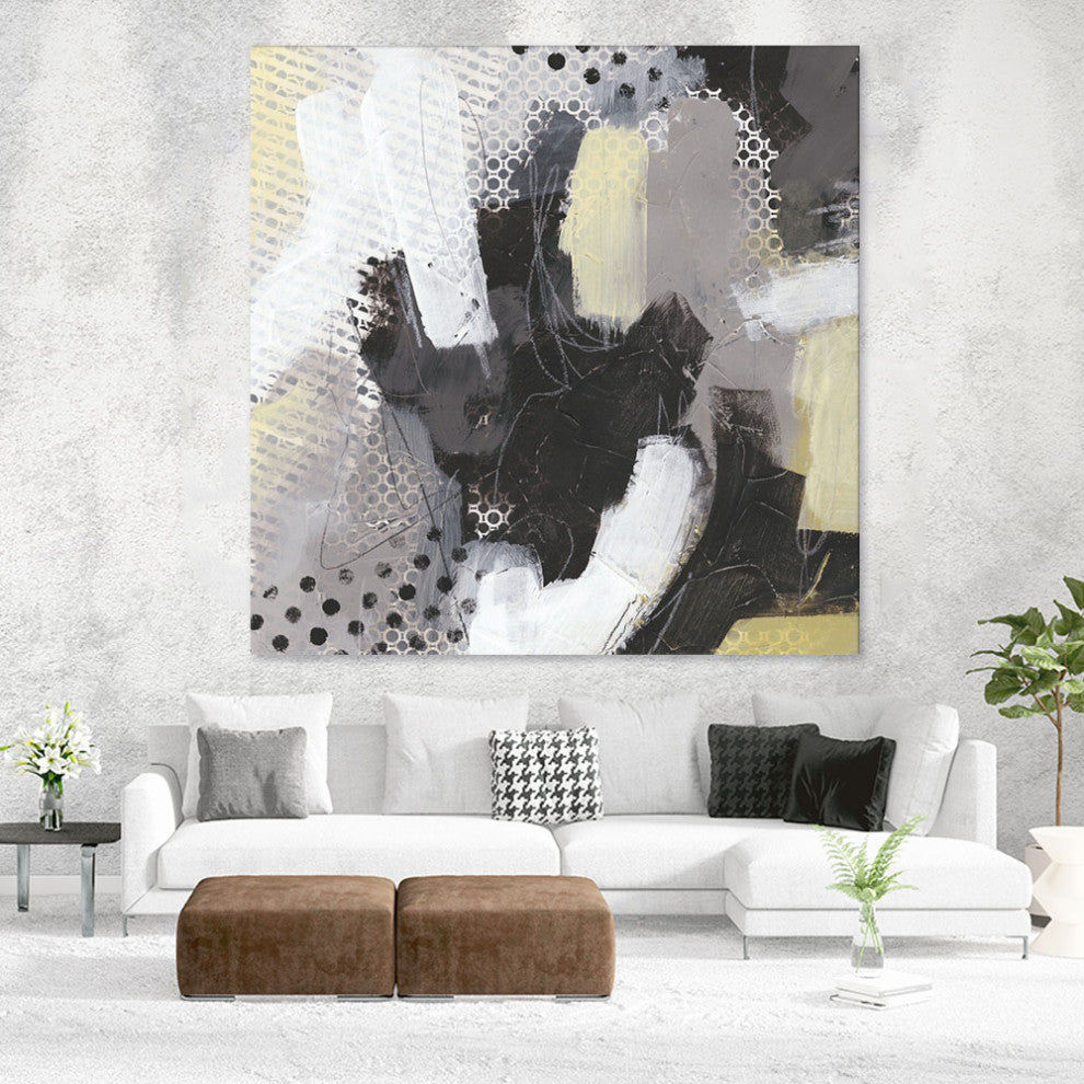 "Tonal Gesture III" Fine Art Giant Canvas Print, 54"x54"