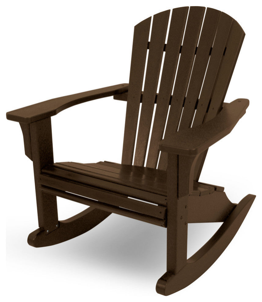 Polywood Seashell Rocking Chair, Mahogany