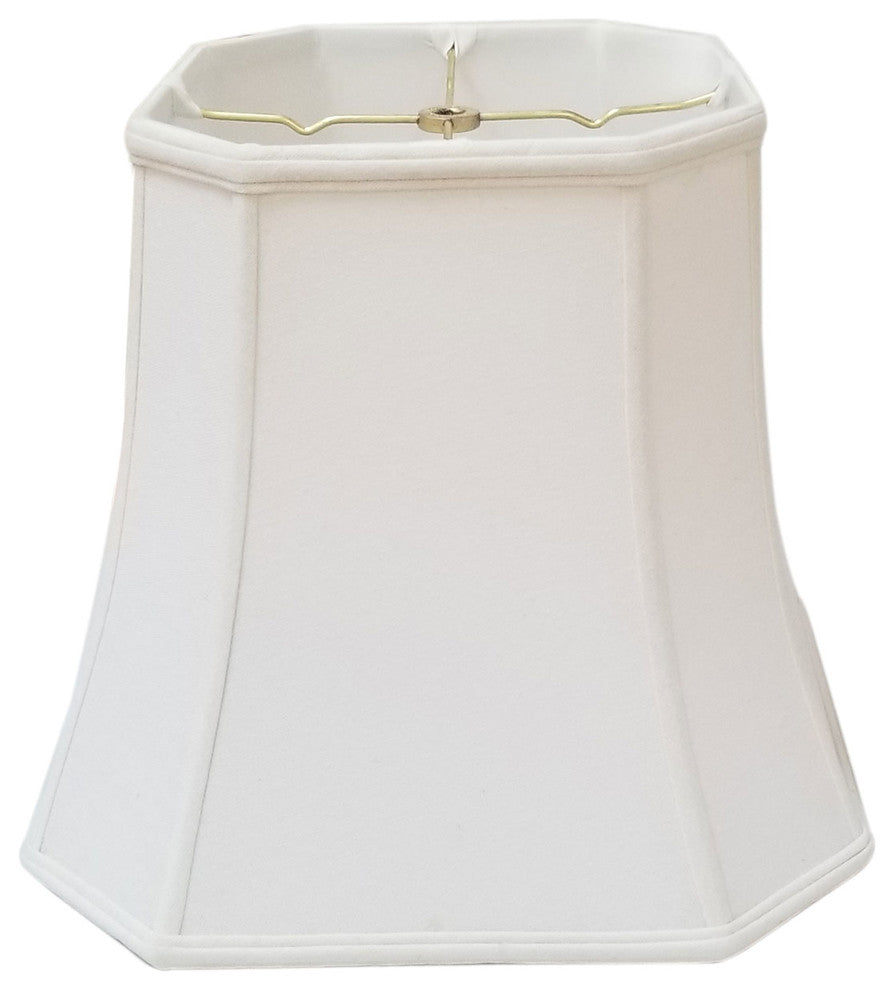 Royal Designs Square Cut Corner Basic Lampshade, Antique Gold, Linen White, 9x14