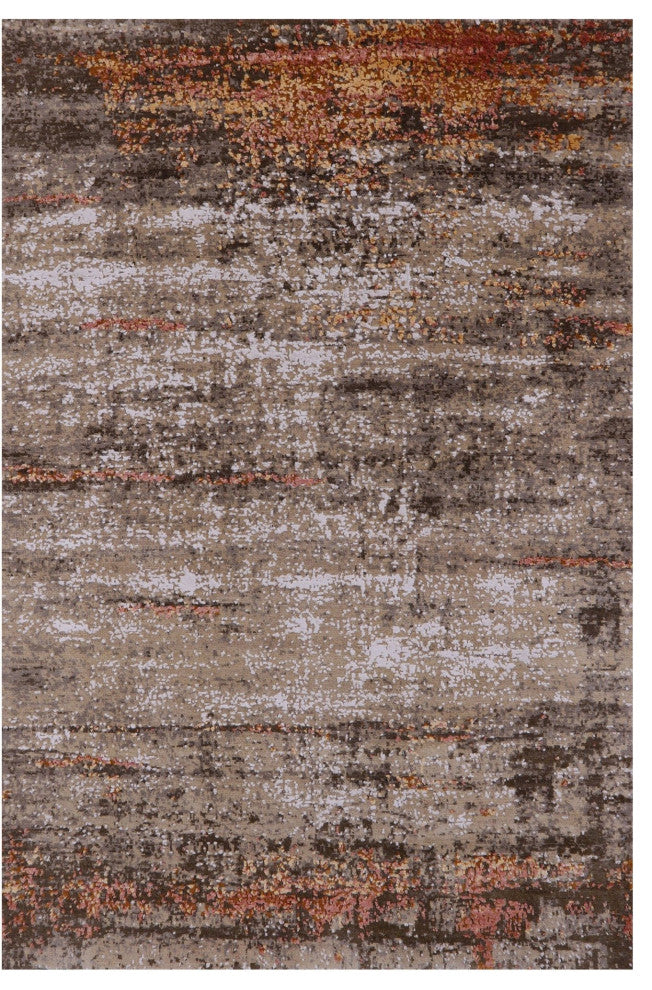 4' 0" X 6' 1" Wool and Silk Modern Handmade Rug Q7135