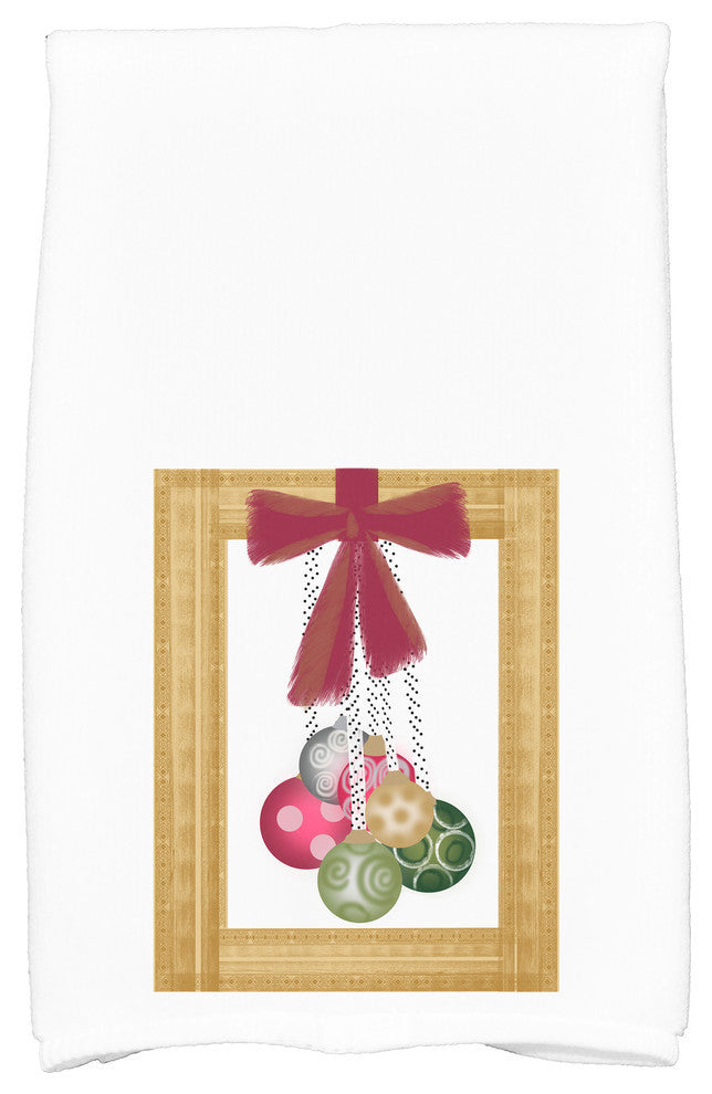 Frame It Up, Geometric Print Kitchen Towel, Yellow, 18 x 30"