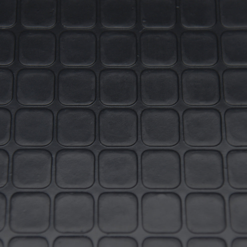 Rubber-Cal "Block-Grip" Rubber Flooring  - 3 Colors - Available in 17 Lengths, Black, 4ft W X 40ft L