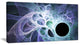 Light Blue Fractal Angel Wings, Abstract Wall Art Canvas, 32x16