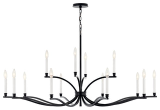Malene Chandelier, Black, 52.75 Inch