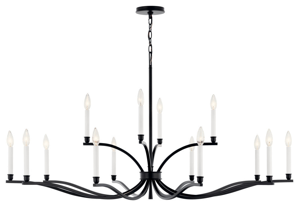 Malene Chandelier, Black, 52.75 Inch