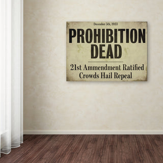 Color Bakery 'Prohibition' Canvas Art, 24"x18"