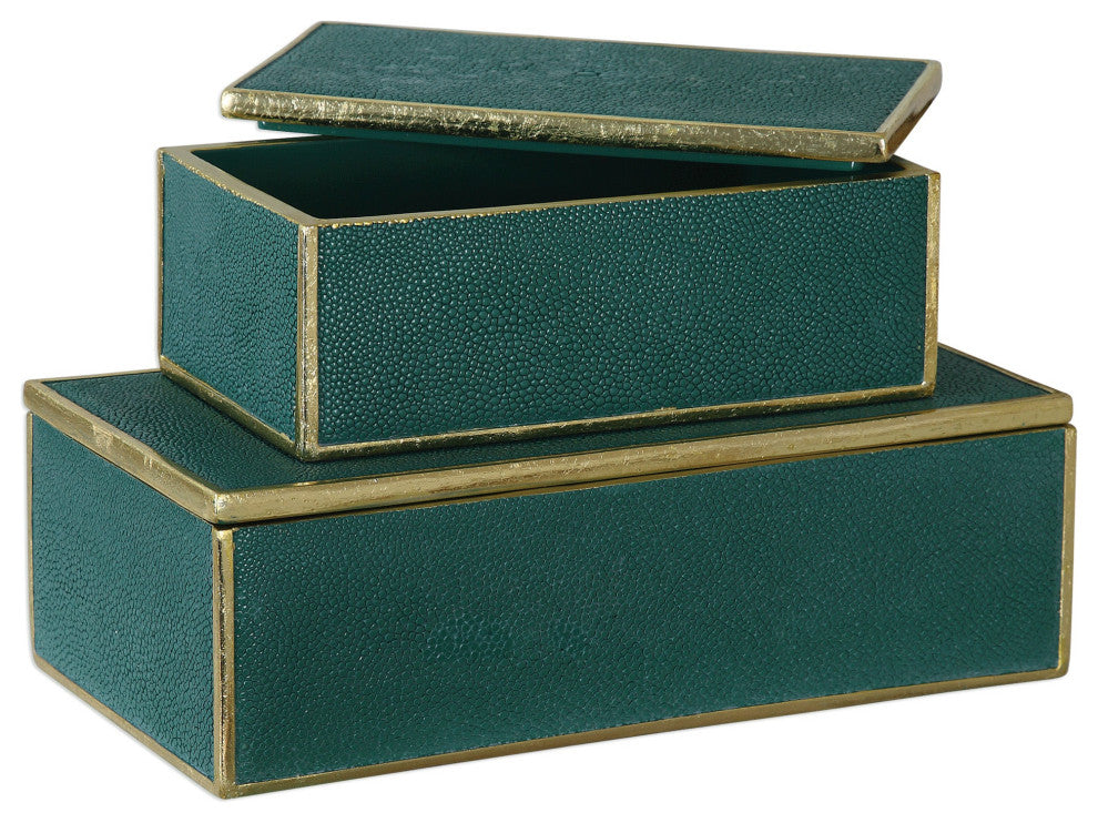 Uttermost Karis Emerald Green Boxes Set of 2