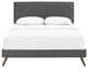 Amaris Queen Platform Bed with Round Splayed Legs