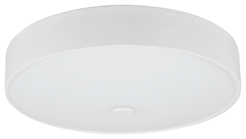 63004L-2 LED Large Flush Mount Ceiling Light Fixture, White 14" Diameter