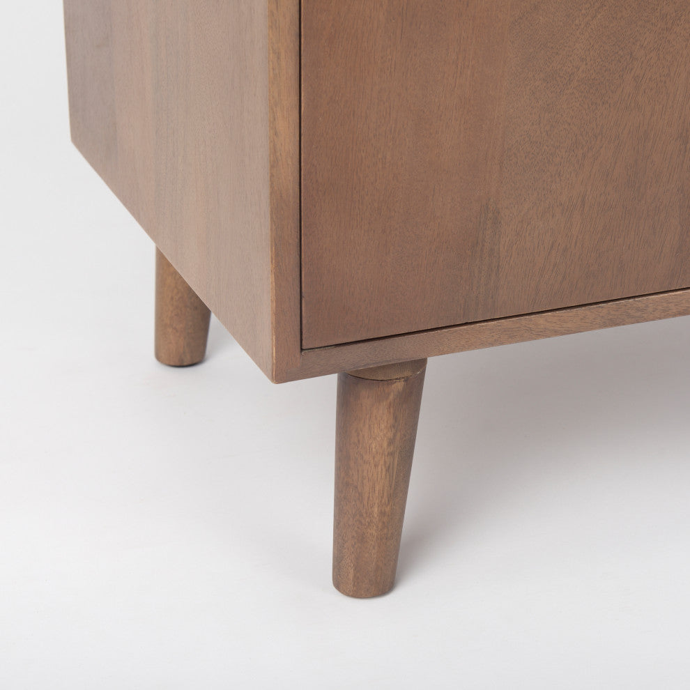 Lillie Medium Brown Solid Wood Accent Cabinet