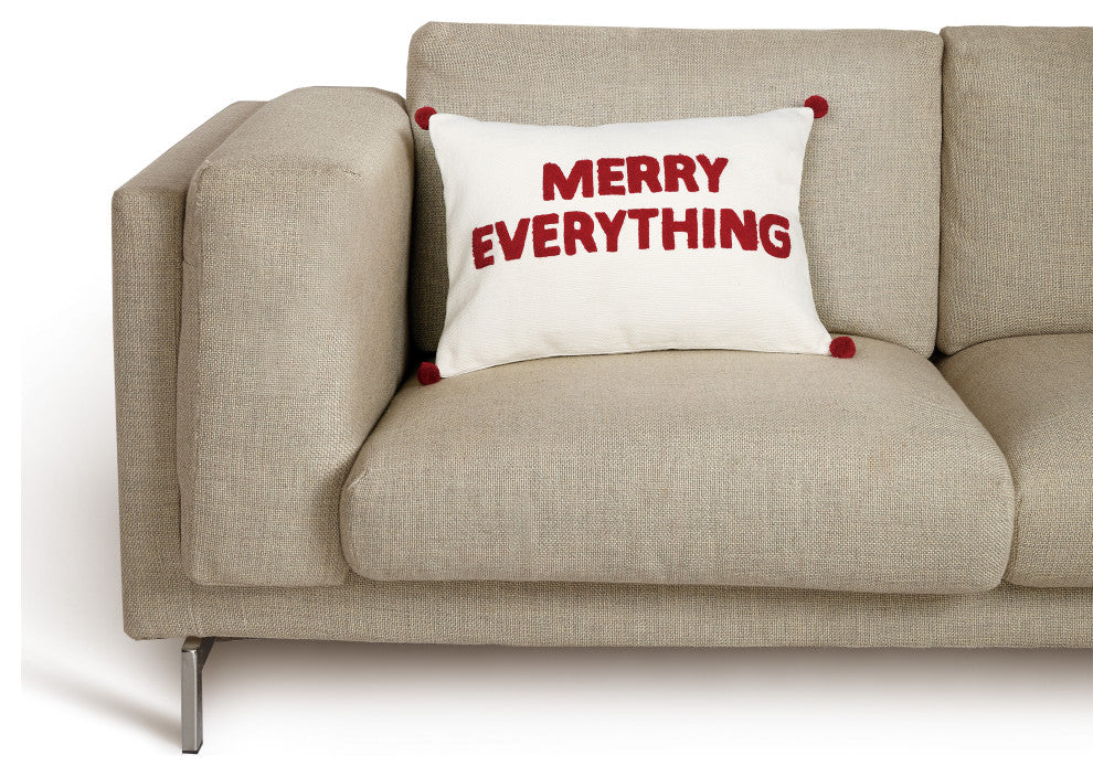 Merry Everything Boucle Embroidered Pillow