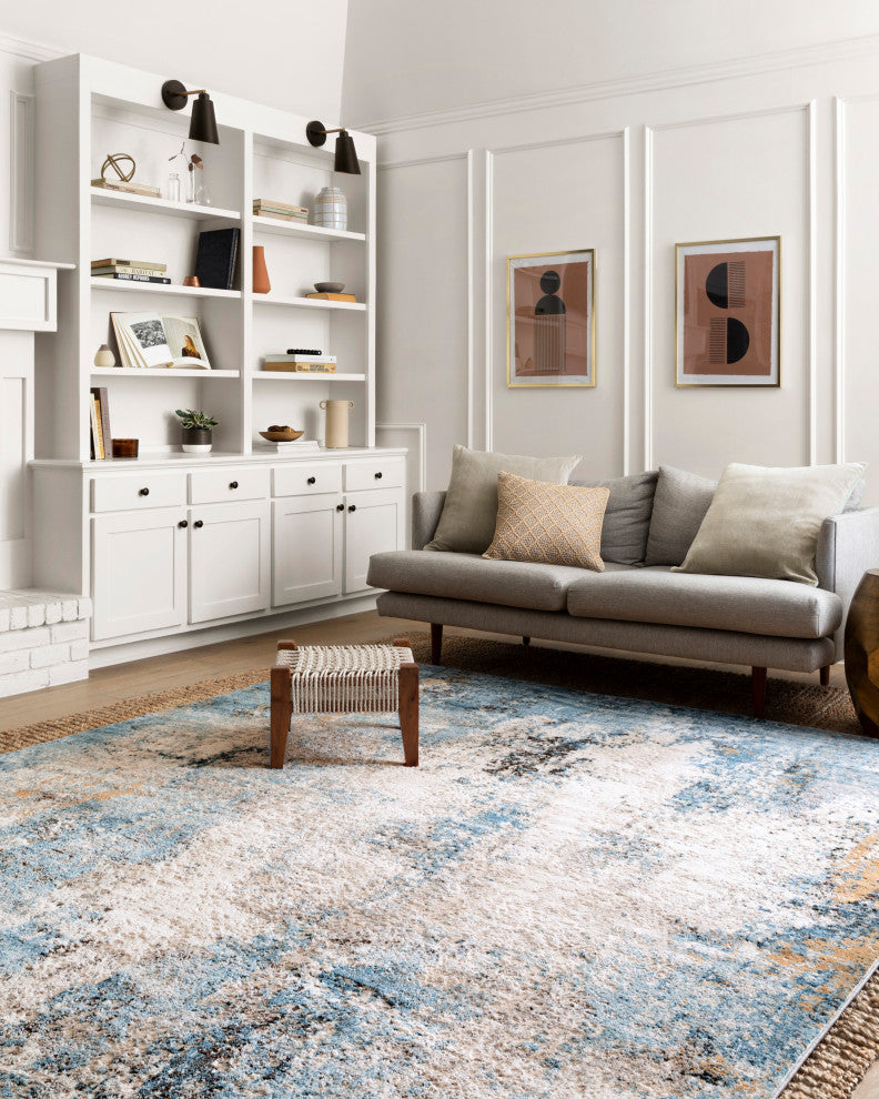 Loloi Rugs ALC-05 Area Rug, Denim/Ivory, 2''8"x13''