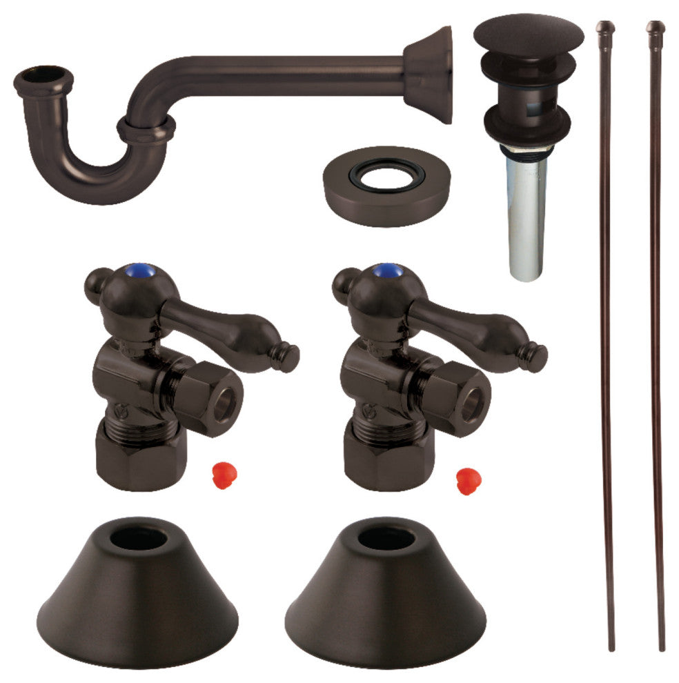 Plumbing Sink Trim Kit, P-Trap and OVFL Drain, Oil Rubbed Bronze