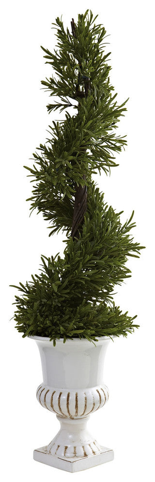 3" Rosemary Spiral With Urn, Indoor and Outdoor
