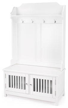 Butler Borya White Hall Tree With Storage