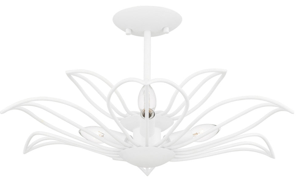 Quoizel TLH1722 Tallulah 3 Light 22"W Semi-Flush Bowl Ceiling - Sand White