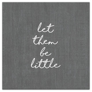 Let Them Be Little Gray 20x20 Canvas Wall Art